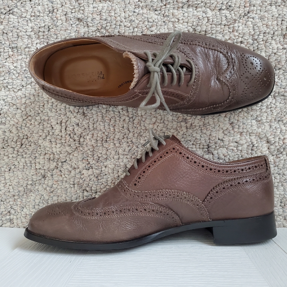 Florsheim Mens Oxford Dress Shoes Brown Gray Almond Toe